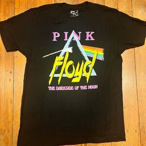 Pink Floyd 50th Anniversary Black Tee with Colorful Graphic